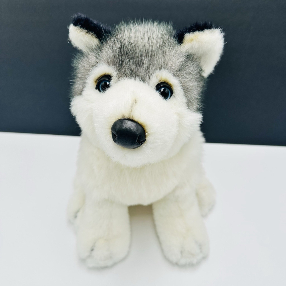VTG Kellytoy Siberian Husky Blue Eyes Plush 10" Realistic Stuffed Puppy Dog